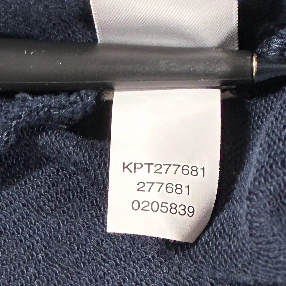 J Jill Pure Jill Affinity French Terry Wide Leg Lounge Pants S Navy Back Pockets
